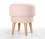 Atelier Del Sofa Puf de Lino Rosa